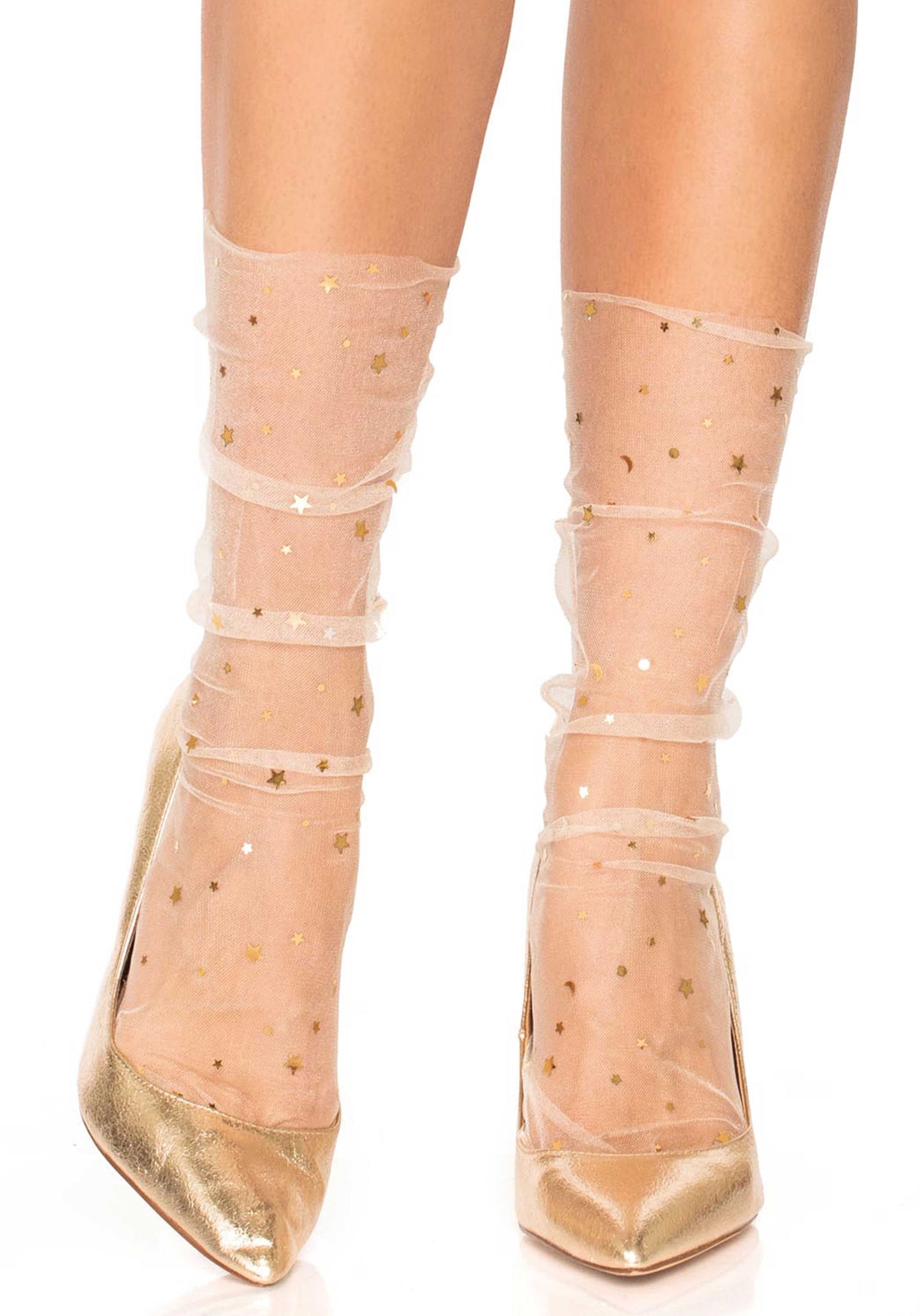 Tulle Star and Moons Socks