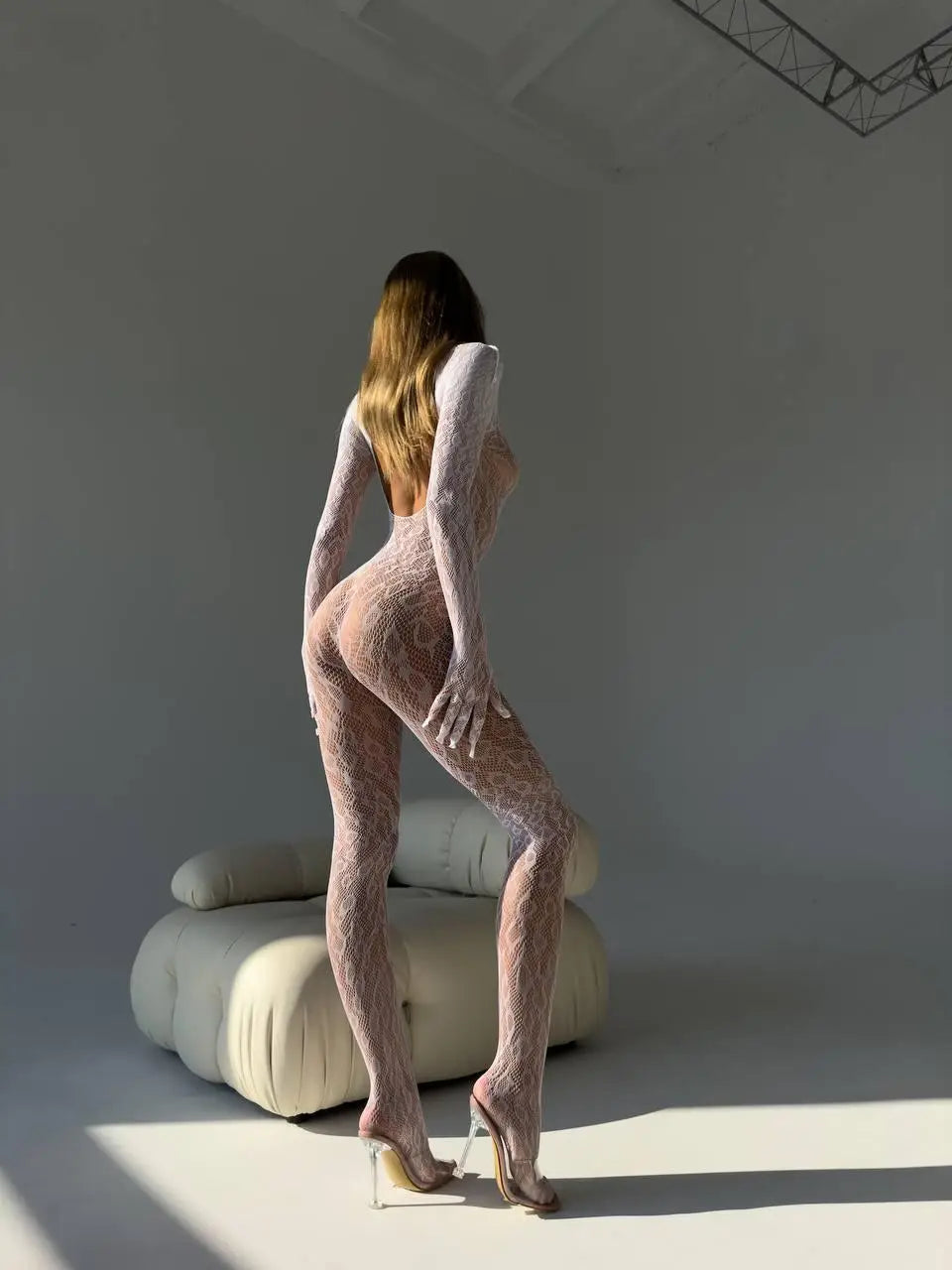 Leopard Mesh Bodystocking