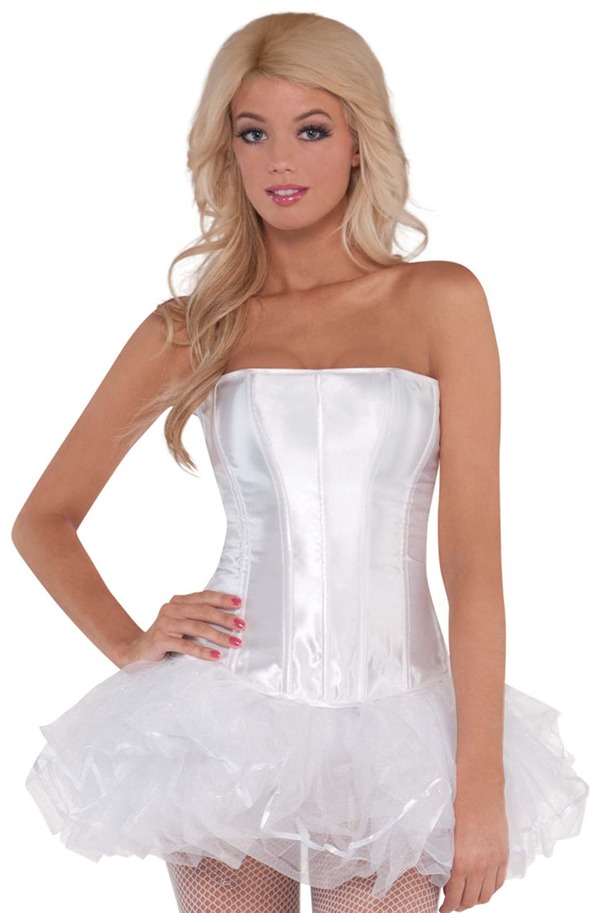 White Satin Costume Corset