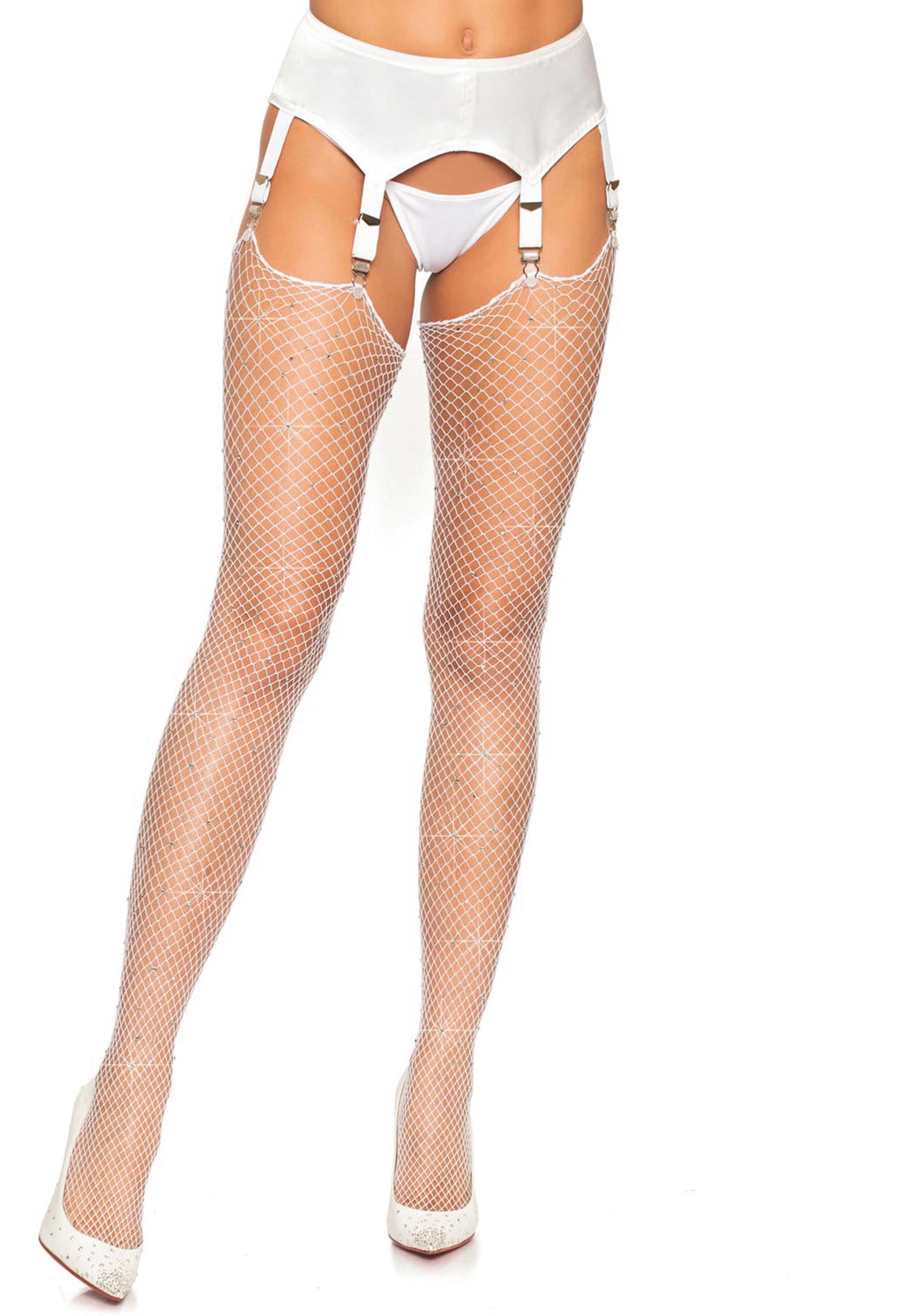 Rhinestone Fishnet Stockings