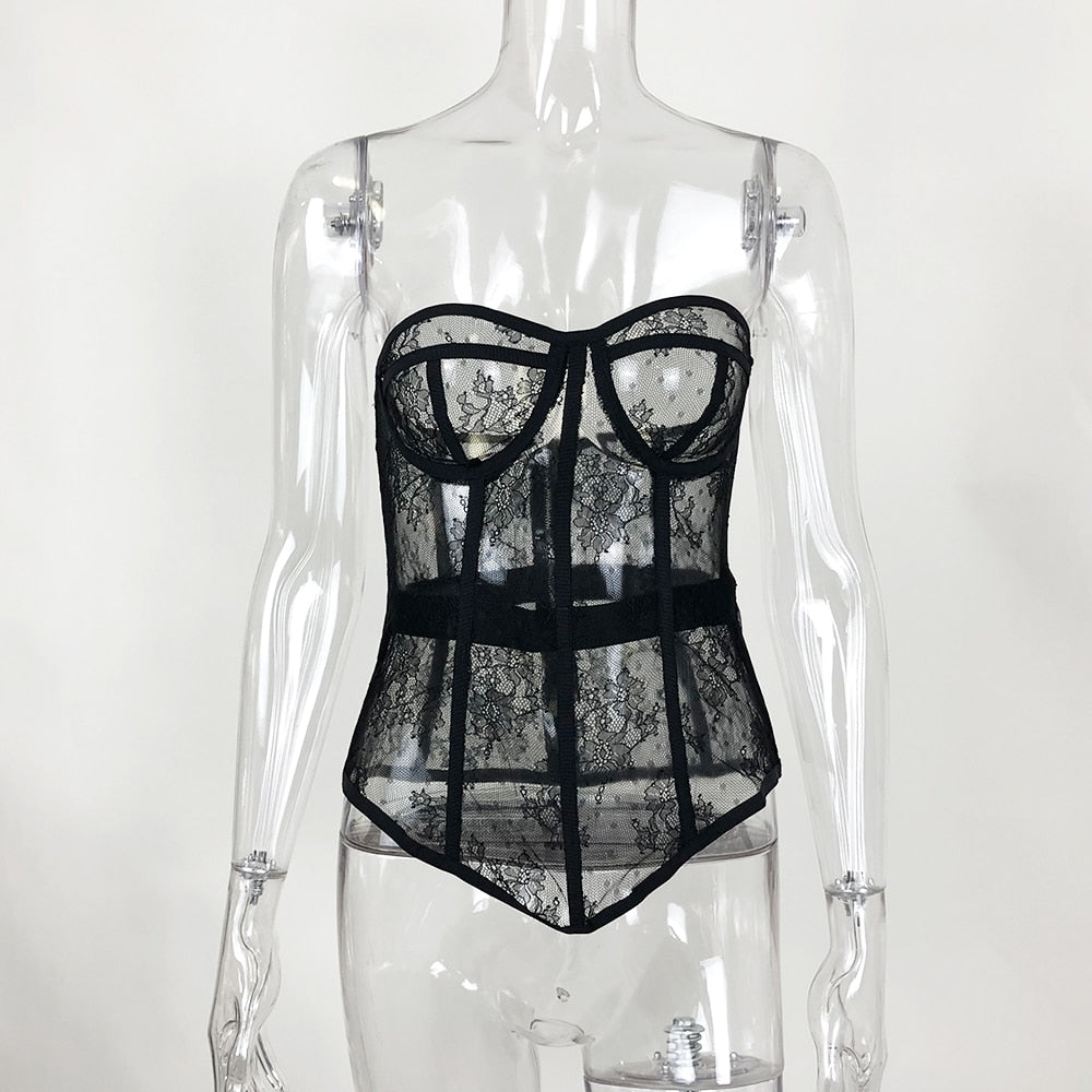 Yesterday Strapless Lace Corset