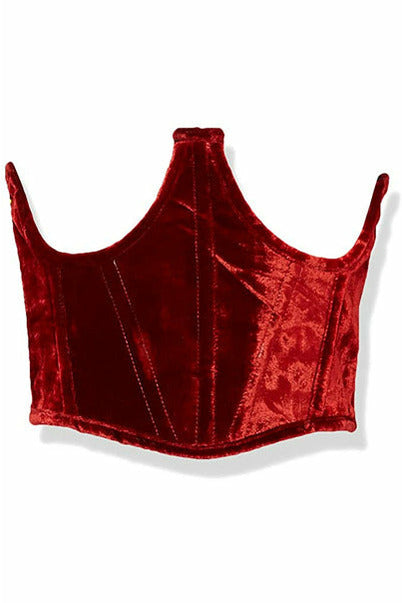 Red Velvet Underwire Waist Cincher Corset