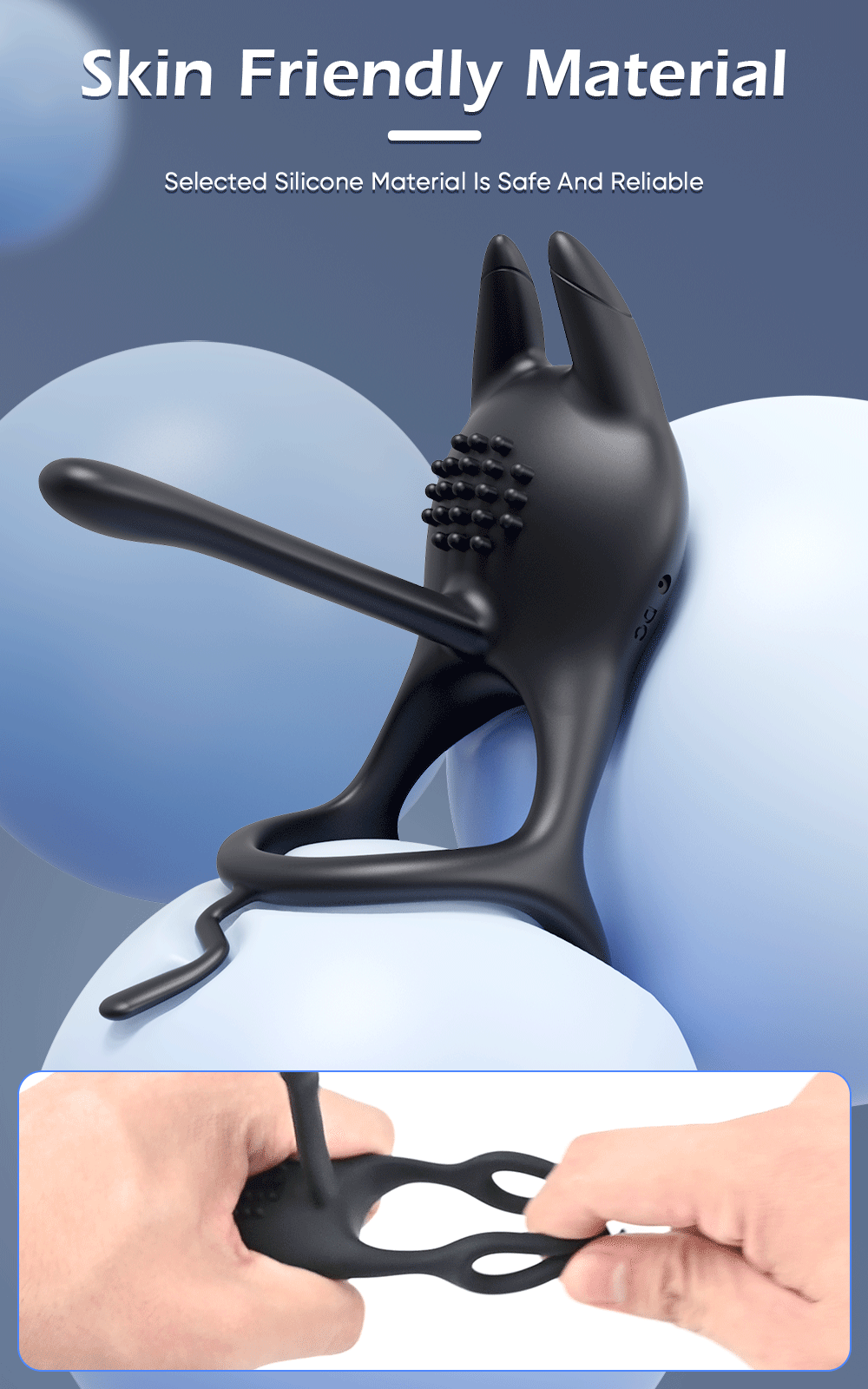 💥Black Cat Ring-FLORAX 15° Curve Boost & Bloom Cock Ring-4 in 1 Couple Toy Penis Ring