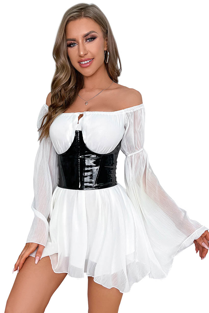 Black Vinyl Waist Cincher