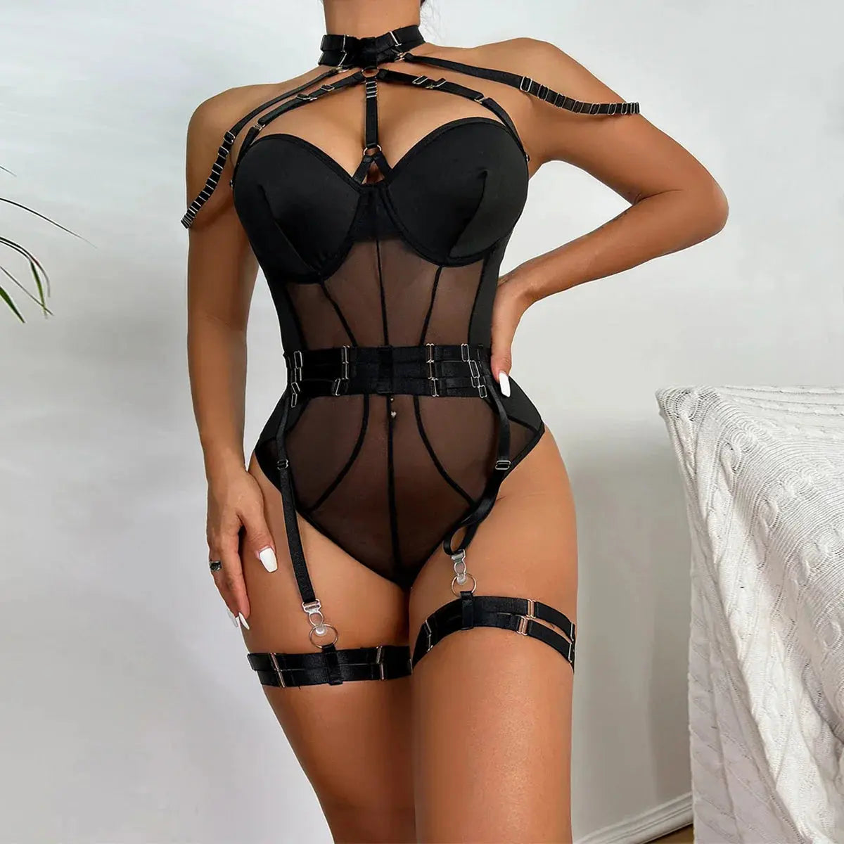 Model BS107 ELLOLACE Bodysuit