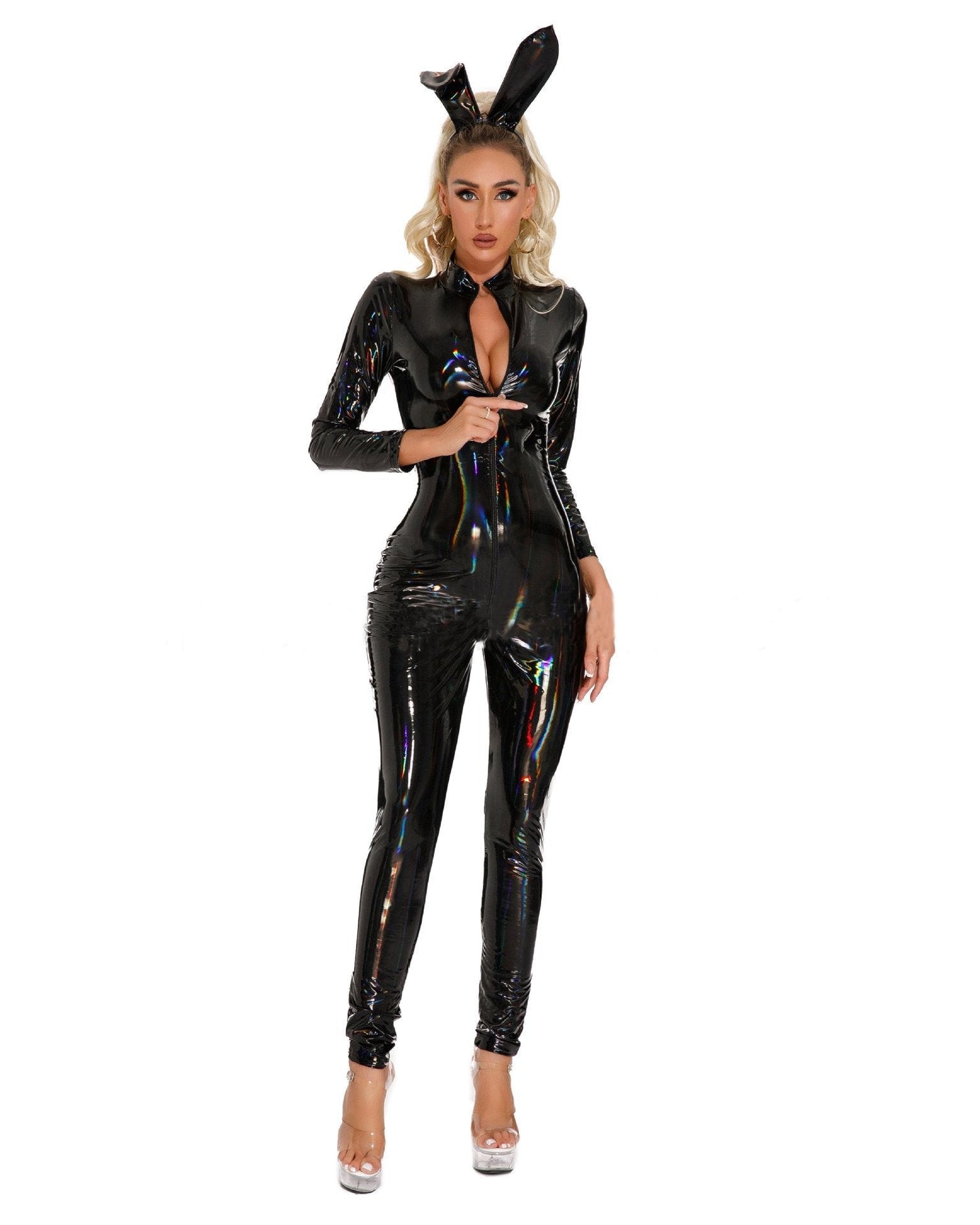 Black Phantom Jumpsuit Sexy Uniform Suit