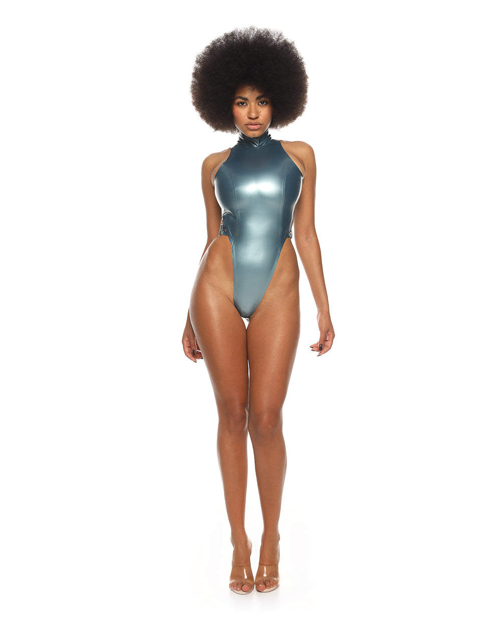 Bodysuit "Rêve" Metallic Blue