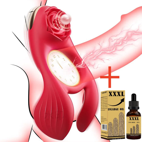 💥2025 New Vibrating Cock Ring🎁-🌹Rose Clitoral Stimulator✨