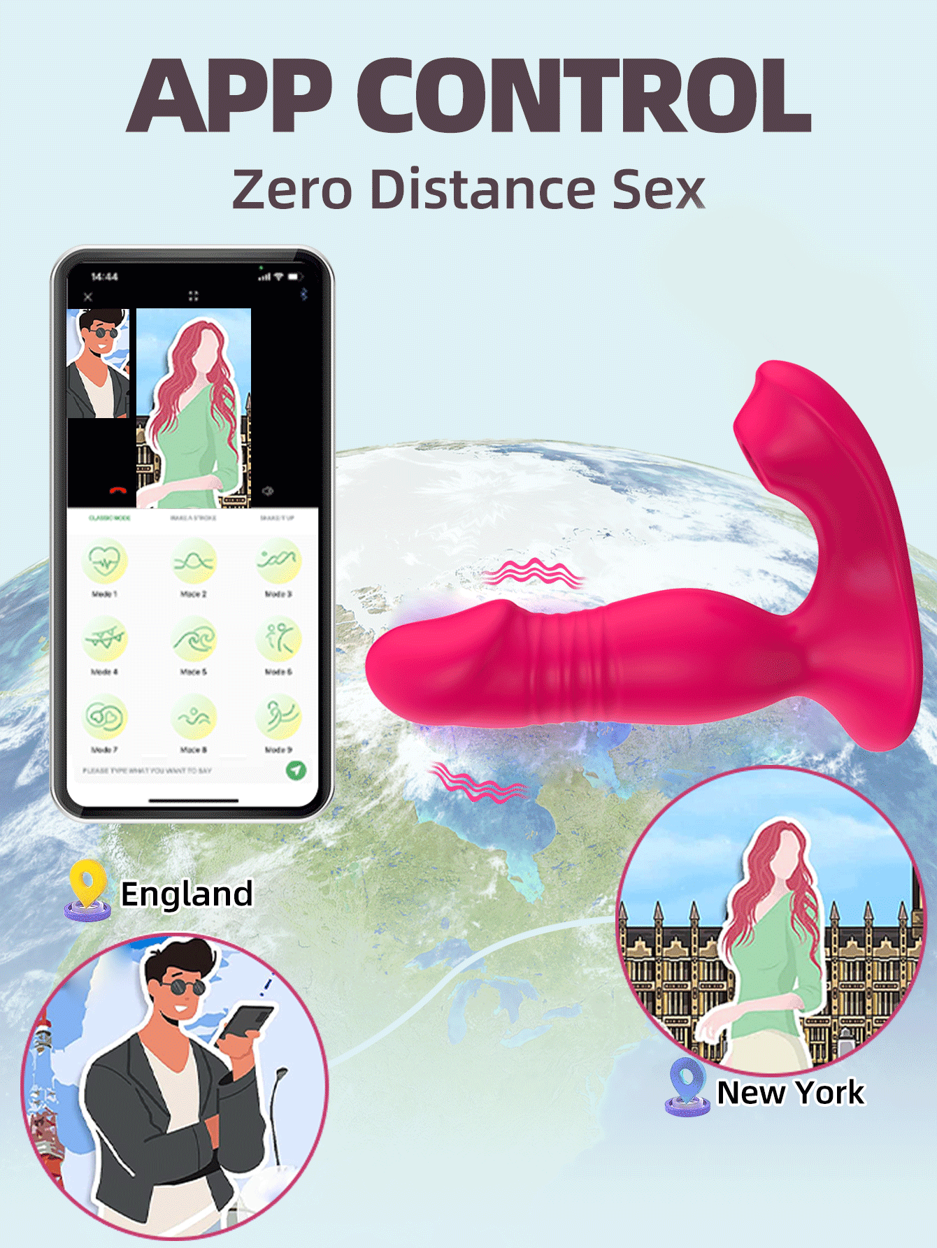 💥2025 KissWave, Vibrator Rose Nighty