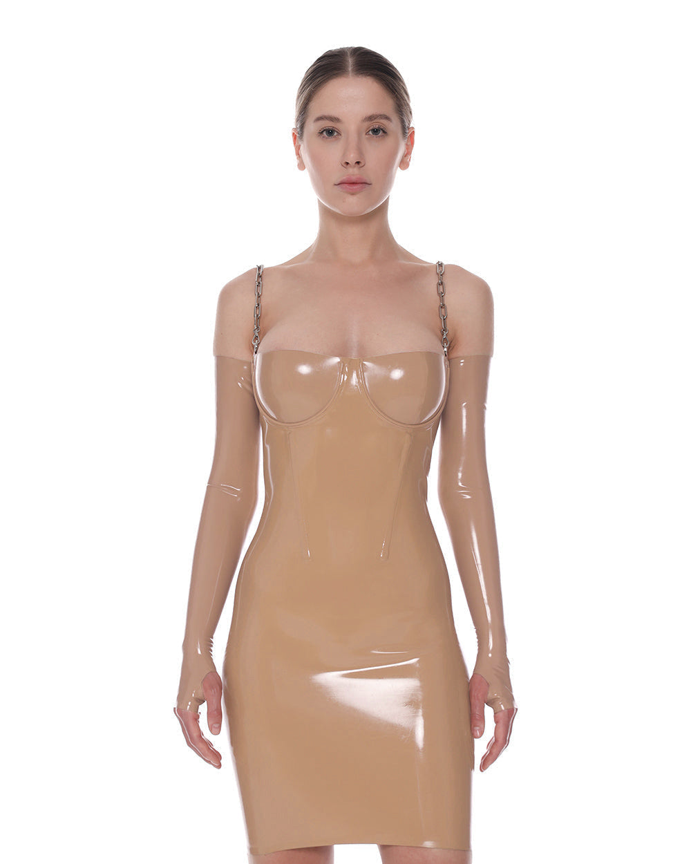 Gloves "Haze" Dark Beige