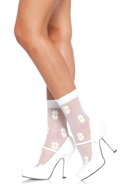 Sheer Woven Daisy Anklets