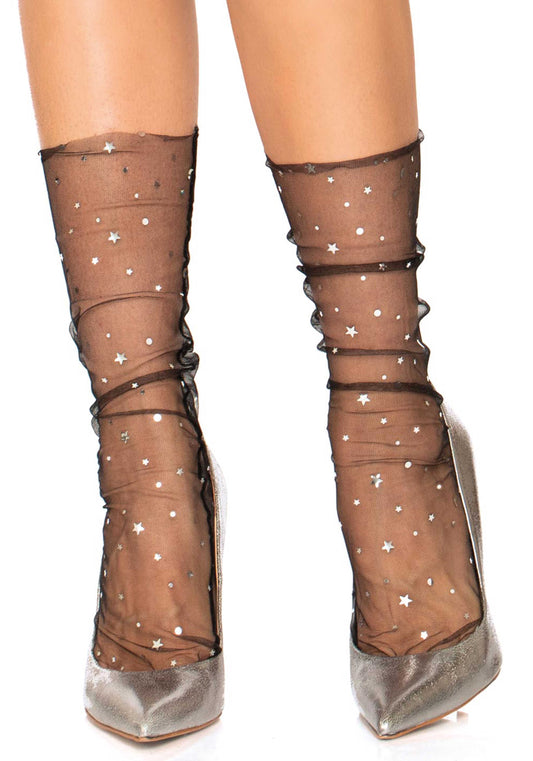 Tulle Star and Moons Socks