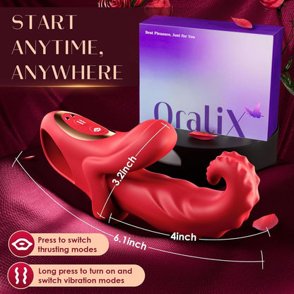 OraliX Suptruck 4-in-1 Thrusting & Licking Tongue Kiwinet Vibrator