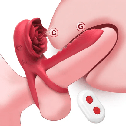 💥2025 New Rose Ring-FLORAX 15° Curve Boost & Bloom Cock Ring-4 in 1 Couple Toy Penis Ring