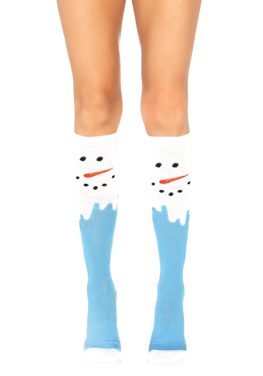 Snow Man Knee-High Socks