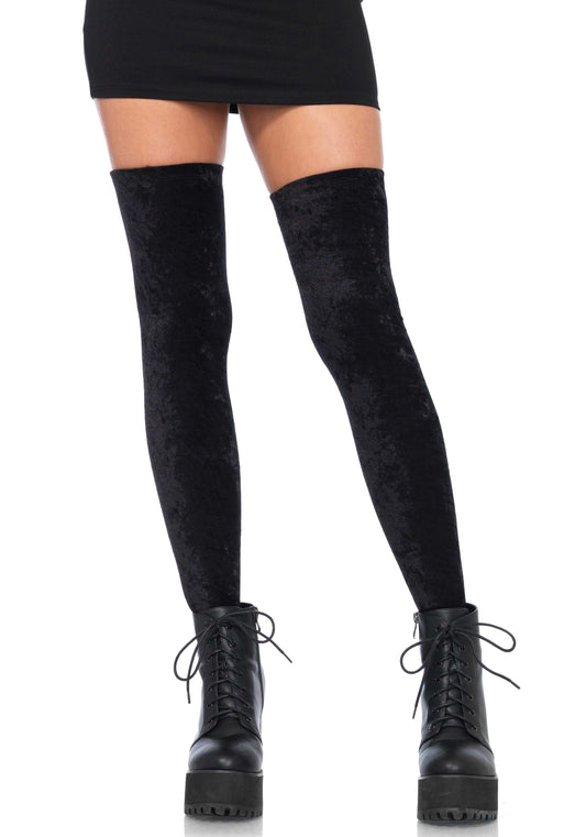 Crushed Velvet Thigh Highs