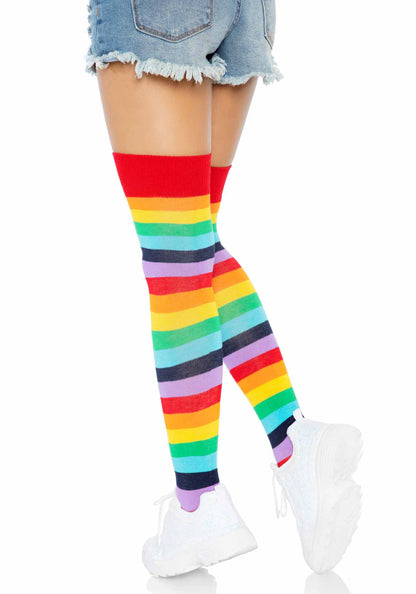 Rainbow Over The Knee Socks