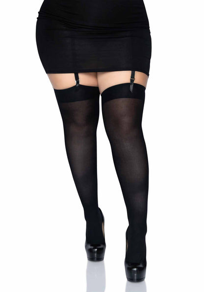 Plus Nylon Thigh Highs