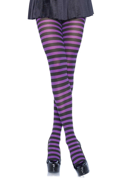 Nylon Striped Pantyhose