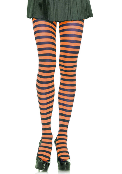 Nylon Striped Pantyhose