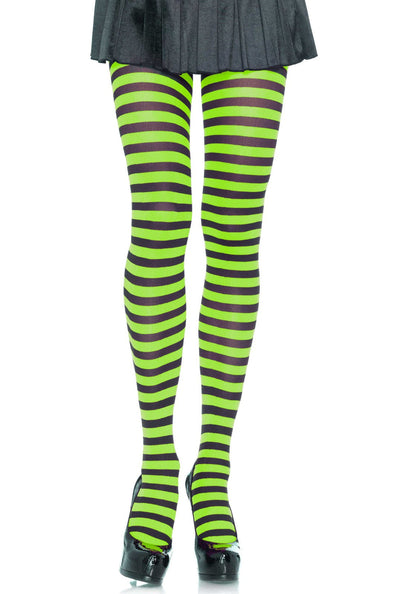 Nylon Striped Pantyhose