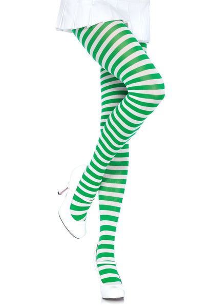 Nylon Striped Pantyhose