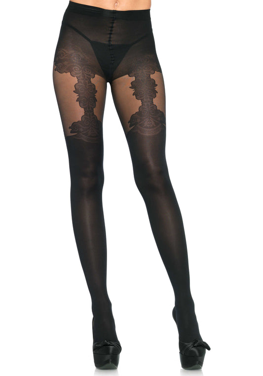 Floral Garterdetail Pantyhose