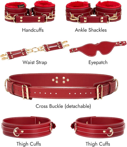 Venus Leather Bondage Set with Belts & Cuffs Hemiras
