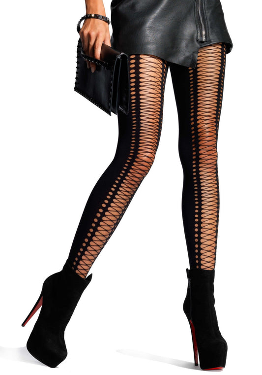 Elastane Lace Up Pantyhose