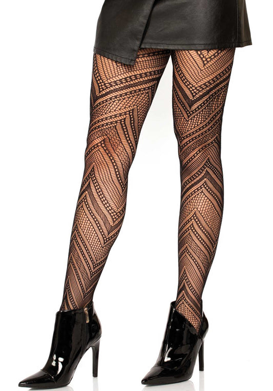 Chevron Net Pantyhose