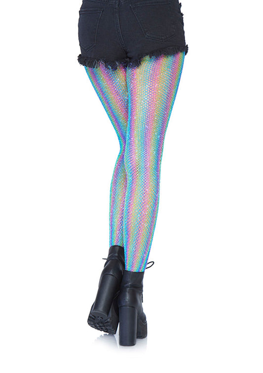 Lurex Rainbow Fishnet Pantyhose