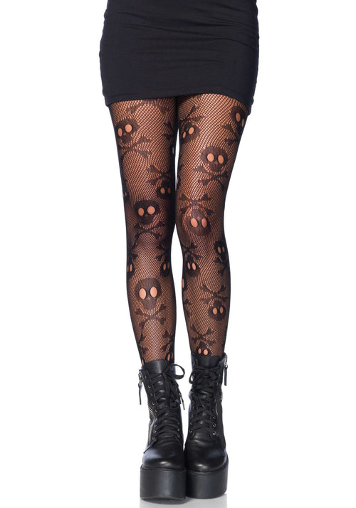 Pirate Skull Net Pantyhose