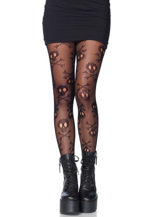Pirate Skull Net Pantyhose
