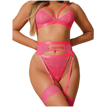 Fishnet Bodystocking 3-Piece Set