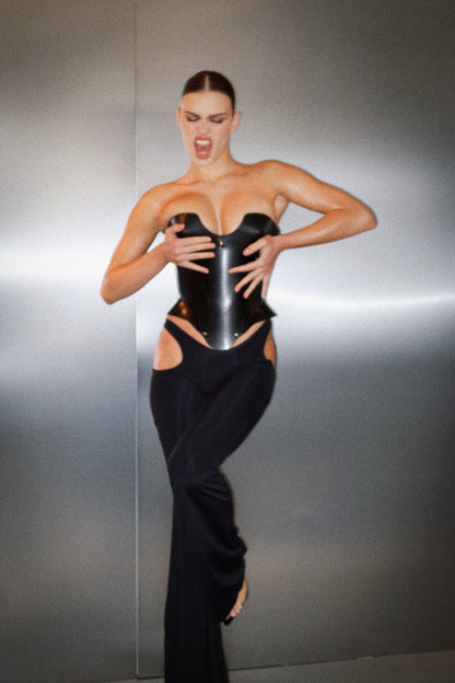 Corset Leather Black