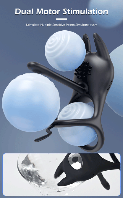 💥Black Cat Ring-FLORAX 15° Curve Boost & Bloom Cock Ring-4 in 1 Couple Toy Penis Ring