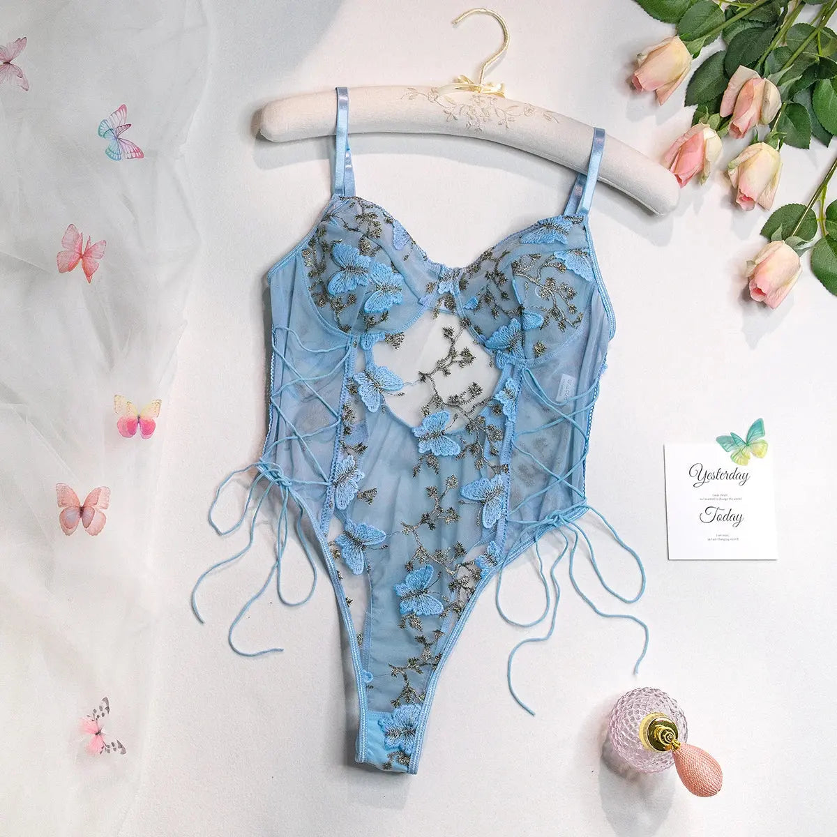  Butterfly Embrace Lace Set yuminancy Bodysuit