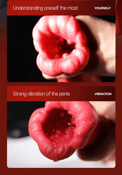 💥2025 Deep Throat Sucking Male Penis Training Cup Strong Squeeze Vibration