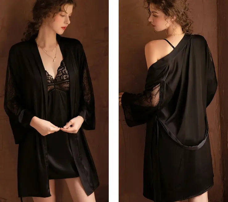  Model CH229 CINOON Chemise and Robe Set