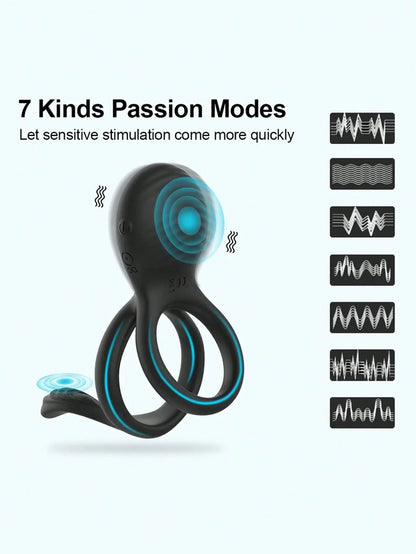 💥2025 New 7 Vibration Modes Ring for Men Nighty