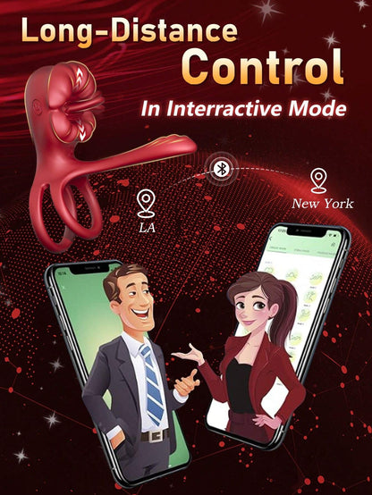 💥2025 KissMaster, Penis Ring for Men, Silicone Waterproof Couples Vibrator Nighty