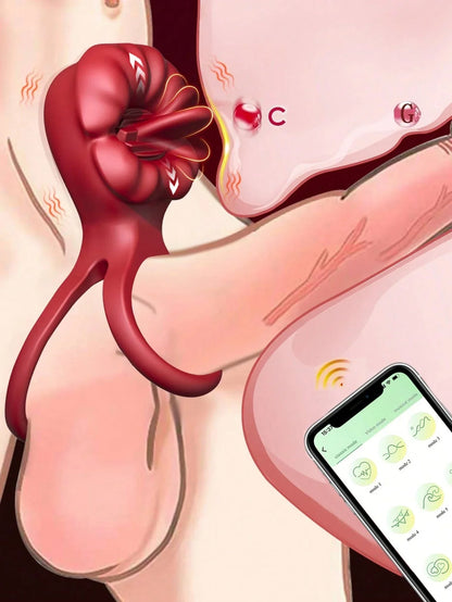 💥2025 KissMaster, Penis Ring for Men, Silicone Waterproof Couples Vibrator Nighty