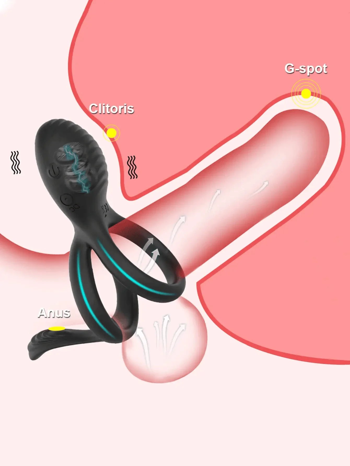 💥2025 New 7 Vibration Modes Ring for Men Nighty