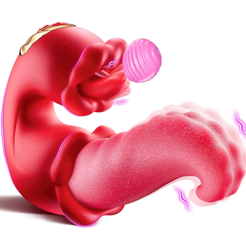 LICKORA X10 Suptruck 4-in-1 Tongue Rose Kiwinet Vibrator