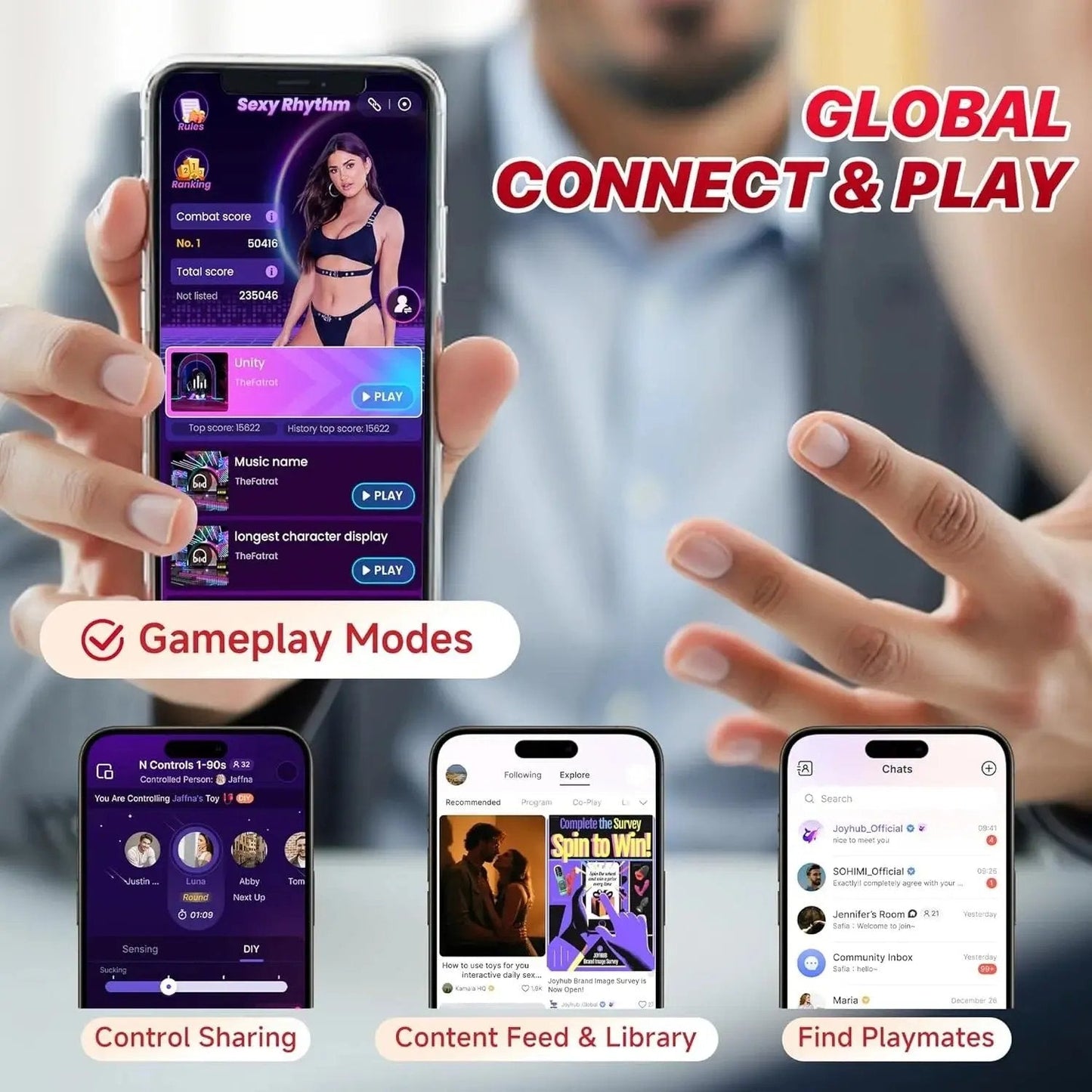 2025 Men's Fun Big Mouth, 4 in 1 pen!s vibrator LACYMATE®