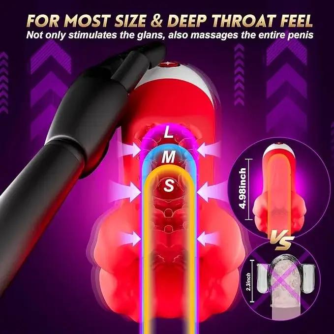 2025 Men's Fun Mouth Trainer, 4 in 1, 9 vibration modes, 360 pleasure LACYMATE®