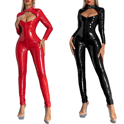 Scarlet Zip Latex Jumpsuit