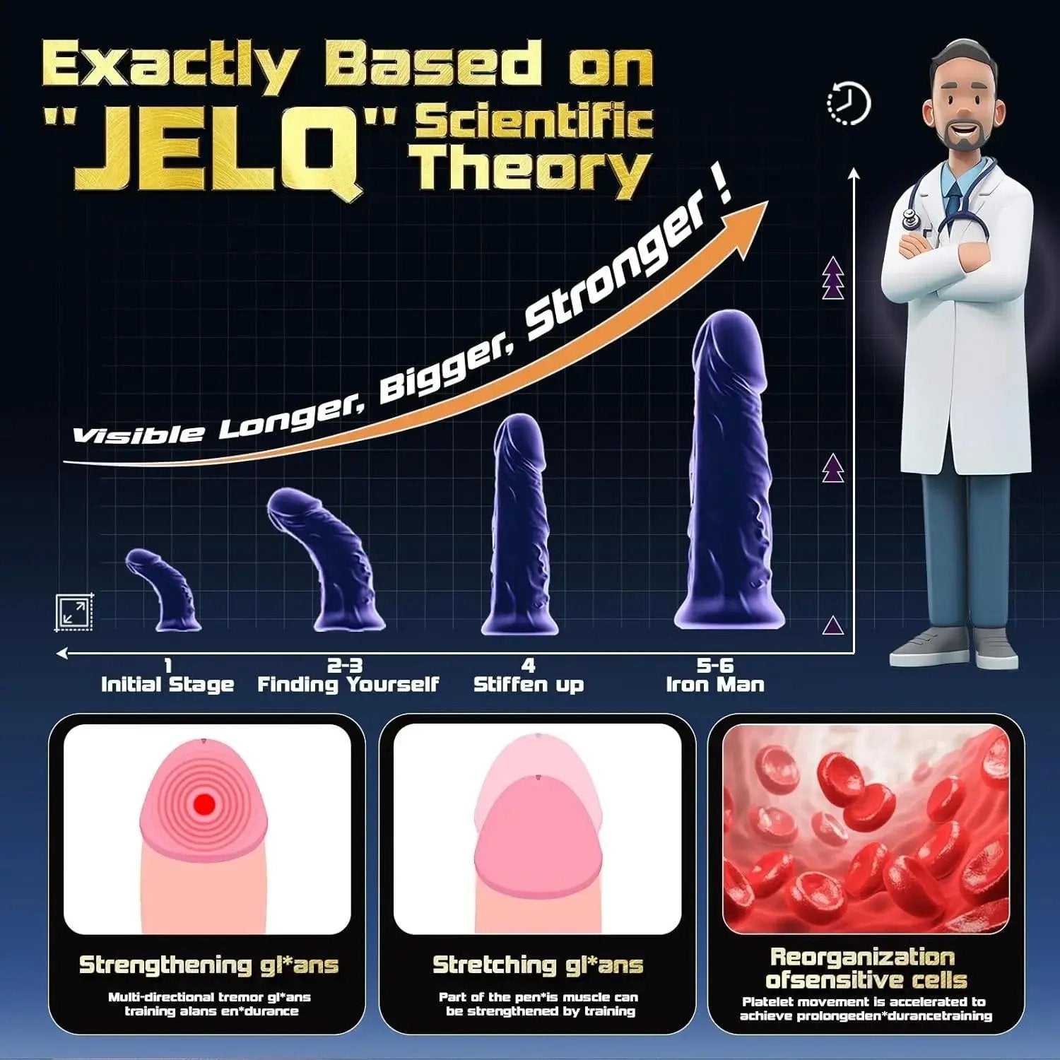 2025 Men's Fun Jellyfish Vibrator👑 10 intense vibration, waterproof LACYMATE®