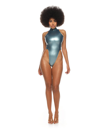 Bodysuit "Rêve" Metallic Blue
