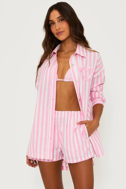 Cassidy Top Prism Pink Stripe